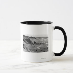 Küste Newports, Oregon-Strand-Ansicht-Oregon Tasse