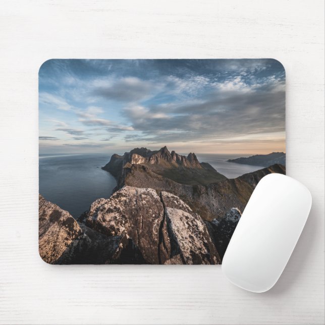 Küste Norwegens Landschaftsgebiet Foto Mousepad (Mit Mouse)