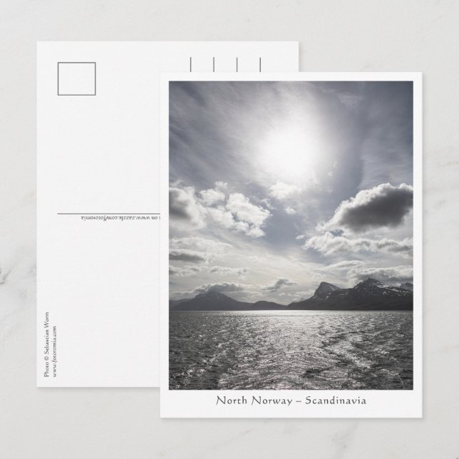Küste Norwegens Landschaftsgebiet Foto Postkarte (Vorne/Hinten)