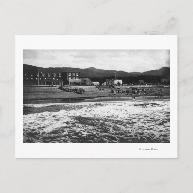 Küste, Oregon Beach und Hotel Moore Fotograf Postkarte (Vorderseite)