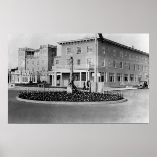 Küste, Oregon Blick aufs Hotel Seaside Foto Poster