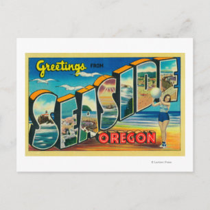 Küste, Oregon - Große Briefmarkenszenen Postkarte