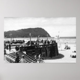 Küste, Oregon-Rücklauf und Tillamook Kopf Poster