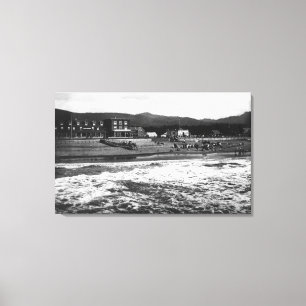 Küste, Oregon-Strand-und Hotel-Moore-Fotografie Leinwanddruck