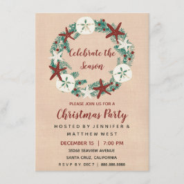 Küste Rustic Beach Weihnachtsfeier Einladung