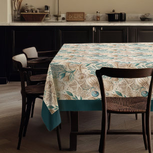 Küste Seashells Seesterne Pastellgrün Elfenbein Tischdecke
