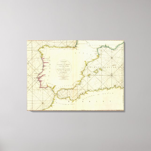 Küste Spanien, Portugal, Barbary Leinwanddruck (Vorderseite)