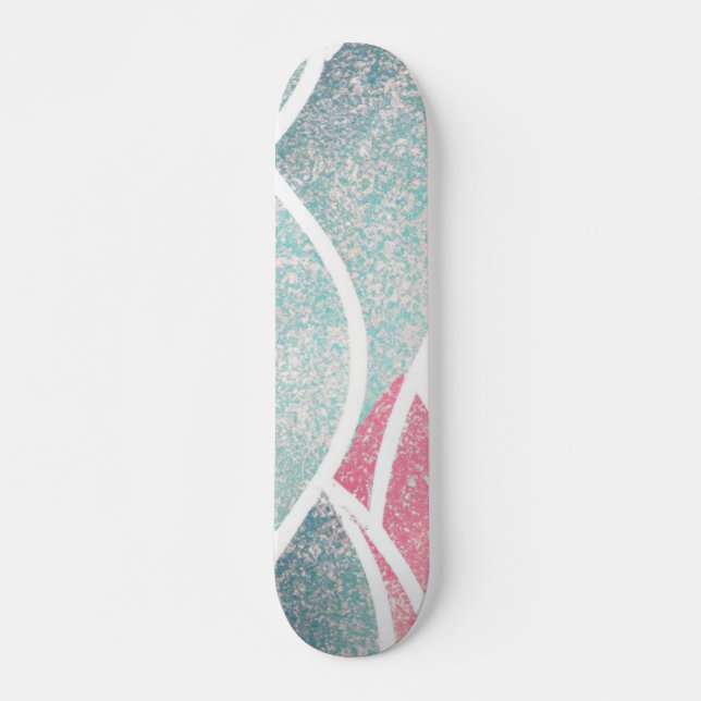 Küste/Strand abstrakte Wellen Skateboard (Vorne)