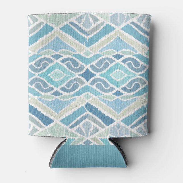 Küste/Strand/nautischer Blau Dosenkühler (Vorderseite)