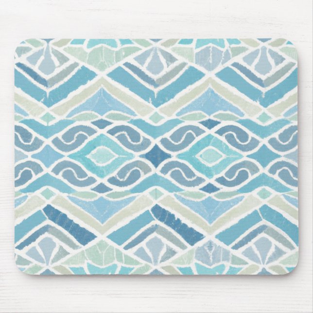 Küste/Strand/nautischer Blau Mousepad (Vorne)