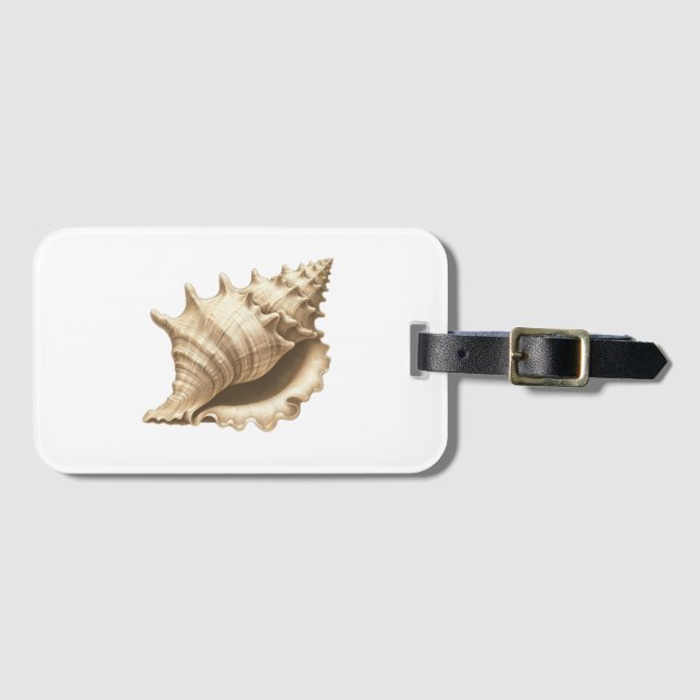 Küste/Strand/nautischer Muschel Gepäckanhänger (Vorderseite (Horizontal))