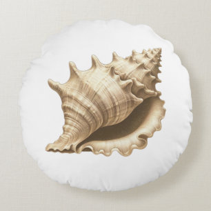 Küste/Strand/nautischer Muschel Rundes Kissen