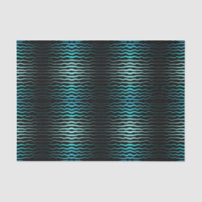 Küste Strand Salty Türkis Wave Abstrakte Kunst Seidenpapier (Vorderseite)