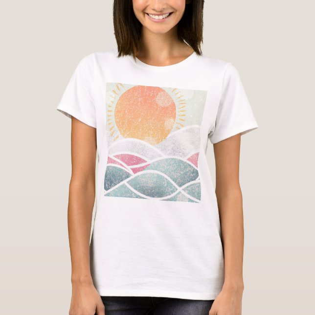Küste/Strand/Schöner sonniger T - Shirt (Vorderseite)