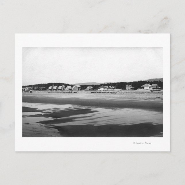 Küste, Strand von Oregon und Hütten im Norden Postkarte (Vorderseite)