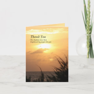 Küste-Tranquil Sonnenuntergang Danken-Sie für Dankeskarte