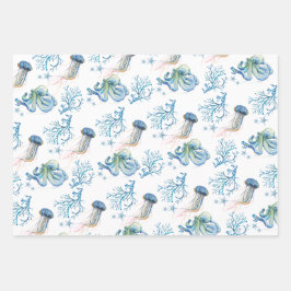 Küste unter dem Meereswasser Geschenkpapier Set