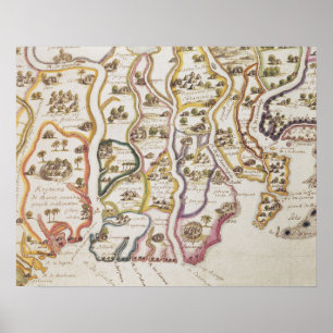 Küste von Afrika und von Fluss Gambia   1622 Poster
