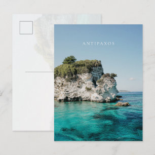 Küste von Antipaxos, bei Paralia Voutoumi, Grieche Postkarte