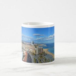 Küste von Barcelona Spanien Tasse