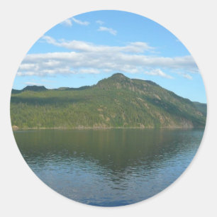 Küste von British Columbia im Landschaftlichen Kan Runder Aufkleber