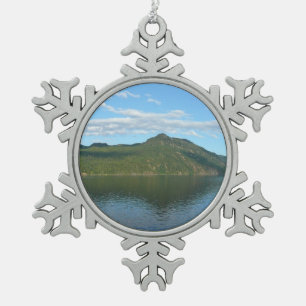 Küste von British Columbia im malerischen Kanada Schneeflocken Zinn-Ornament