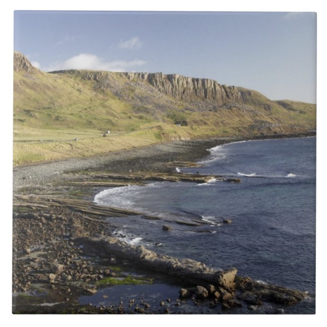 Küste von Duntulm, Insel Skye, Schottland, Vereini Fliese (Vorderseite)