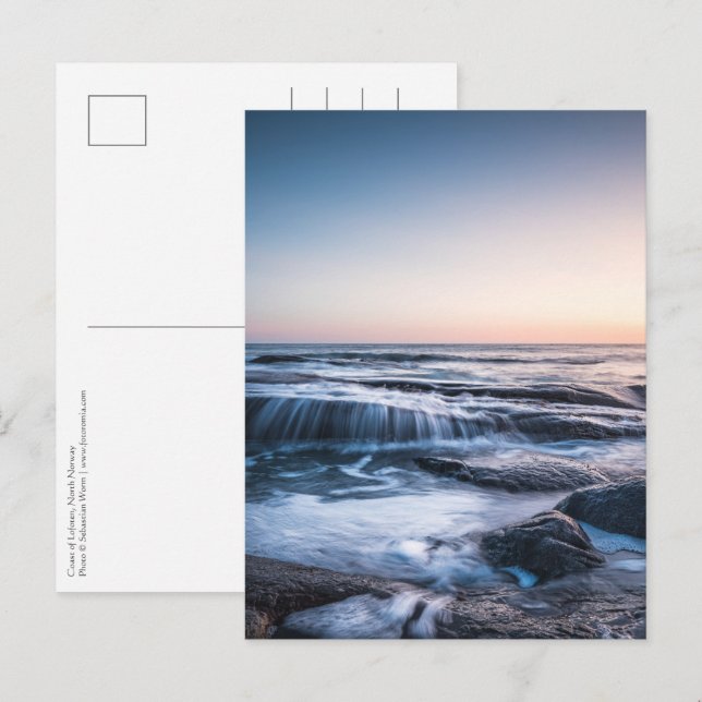 Küste von Lofoten Norwegen Postkarte (Vorne/Hinten)