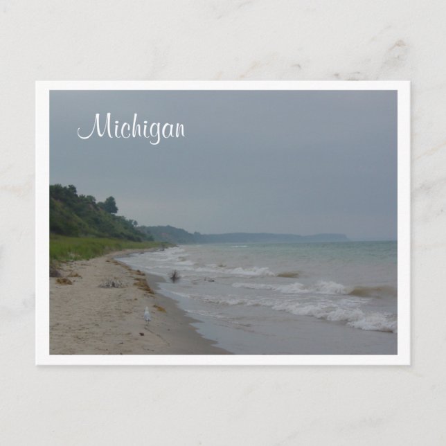 Küste von Michigan Postkarte (Vorderseite)