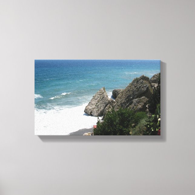 Küste von Nerja, Spanien Leinwanddruck (Vorderseite)
