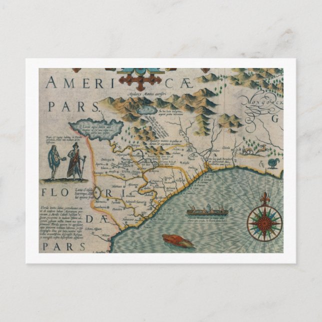 Küste von North Carolina, Detail der Karte mit dem (Vorderseite)