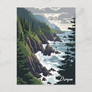 Küste von Oregon Postkarte