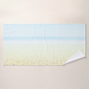 Küste von Sand und Meer Badhandtuch Set