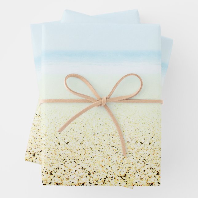 Küste von Sand und Meer Geschenkpapier Set (Beispiel)
