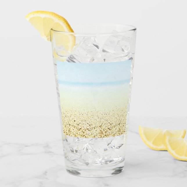 Küste von Sand und Meer Glas (Vorderseite Ice)