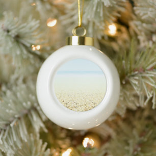 Küste von Sand und Meer Keramik Kugel-Ornament