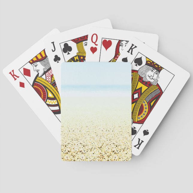 Küste von Sand und Meer Spielkarten (Rückseite)