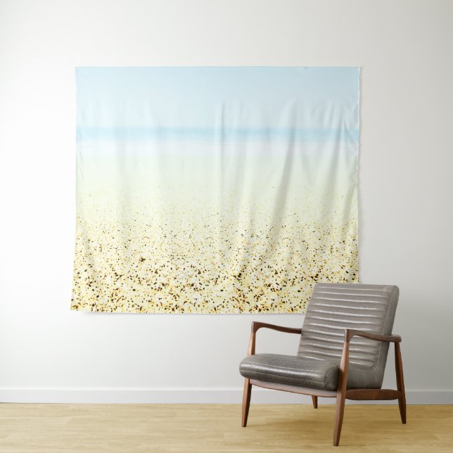 Küste von Sand und Meer Wandteppich (Beispiel (Horizontal))