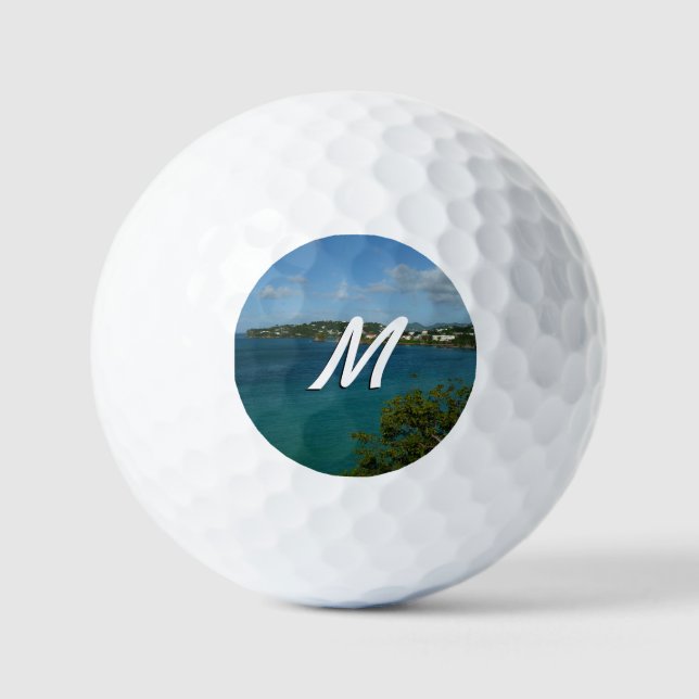 Küste von St. Lucia Karibisches Foto Golfball (Vorderseite)