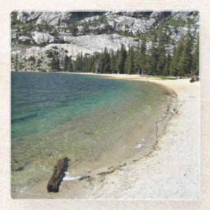 Küste von Tenaya Lake, Yosemite, Kalifornien Glasuntersetzer