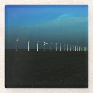 Küste von Windfarm Glasuntersetzer