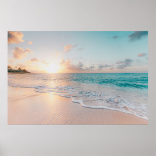 Küste während der goldenen Stunde Poster