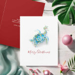 Küste Weihnachtssee Schildkröte Wasserfarbe Feiertagskarte<br><div class="desc">Feiern Sie die Saison mit diesen Weihnachtskarten am Strand, ideal, um eine Touch des Ozeans zu Ihren Feiertagsgruß zu bringen. Mit einer handbemalten Aquarellschildkröte, die mit heiligen und roten Beeren in lebhaften tropischen Farben geschmückt ist, ist dieses Design ein Set vor einem knusprigen, weißen Hintergrund für einen frischen und festlichen...</div>