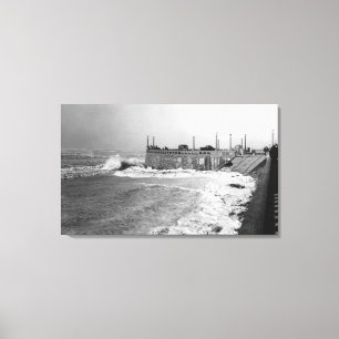 Küste, Welle Oregons Sou Wester und Rücklauf Leinwanddruck