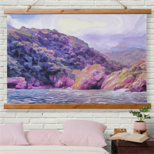 Küste Yelapa bis Puerto 1620 Wandteppich Mit Holzrahmen