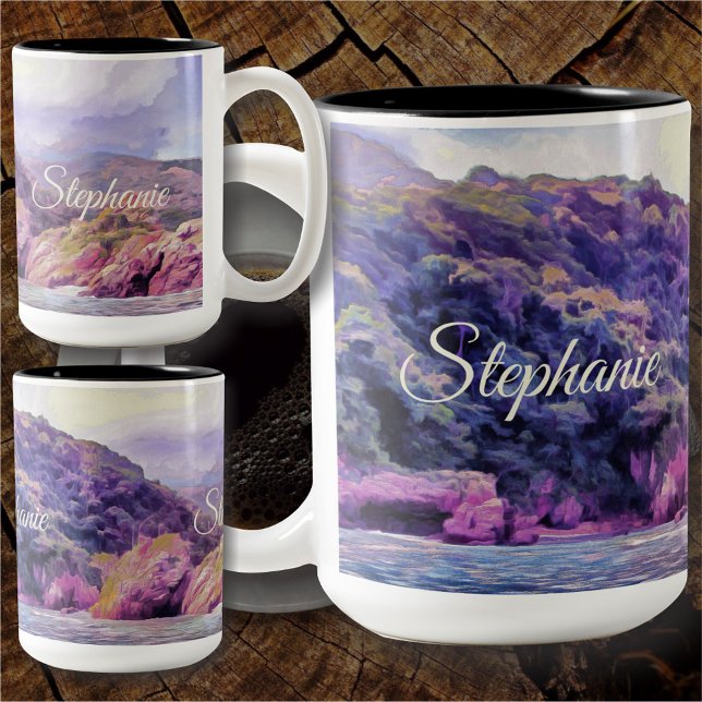 Küste Yelapa bis Puerto 1620 Zweifarbige Tasse (Von Creator hochgeladen)