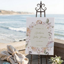 Küsten-Aquarell-Muscheln und florale Babyparty