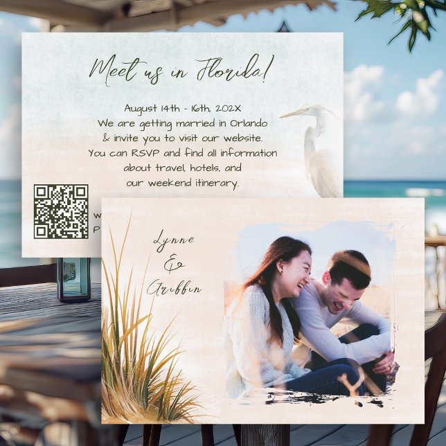 Küsten-Boho-Hochzeit Alles in Einem Save The Date (Von Creator hochgeladen)