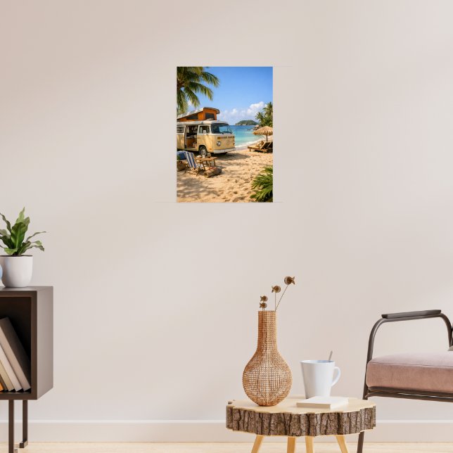 Küsten-Camper-Fluchtposter Poster (Wohnzimmer 3)