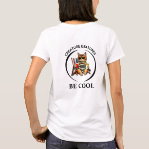 Küsten-Cartoon verkleidete Katze – Bleib cool T-Shirt